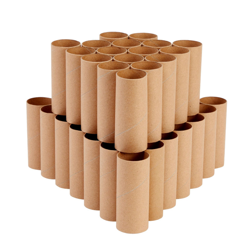 48 Pack Empty Toilet Paper Rolls for Crafts, Brown Cardboard Tubes for DIY, Classrooms, Dioramas (1.6 x 4 In)
