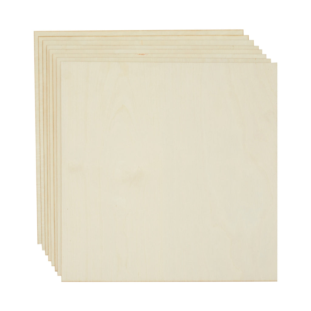 8-Pack 12x12 Wood Panels, Thin Plywood for Crafts, Painting, DIY, Art Projects, Engraving, 3 mm Birch Plywood Boards, Unfinished Wooden Signs (0.12 in Thickness)