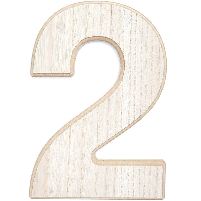 5 Pcs Party Accessory Paper Mache Letters 12 Inch Number Wooden Blank