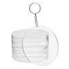 20-Pack 3.5-Inch Clear Round Acrylic Keychain Blanks, 1/8-Inch Thick Plastic Circles with 10 Metal Chains, Rings, and Clasps for Custom Keychains, Christmas Tree Ornaments, Crafting and Art Supplies