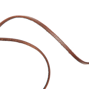 Flat Leather Cord for Jewelry Making, Faux Suede Beading String (Dark Brown, 30.5 Yd)