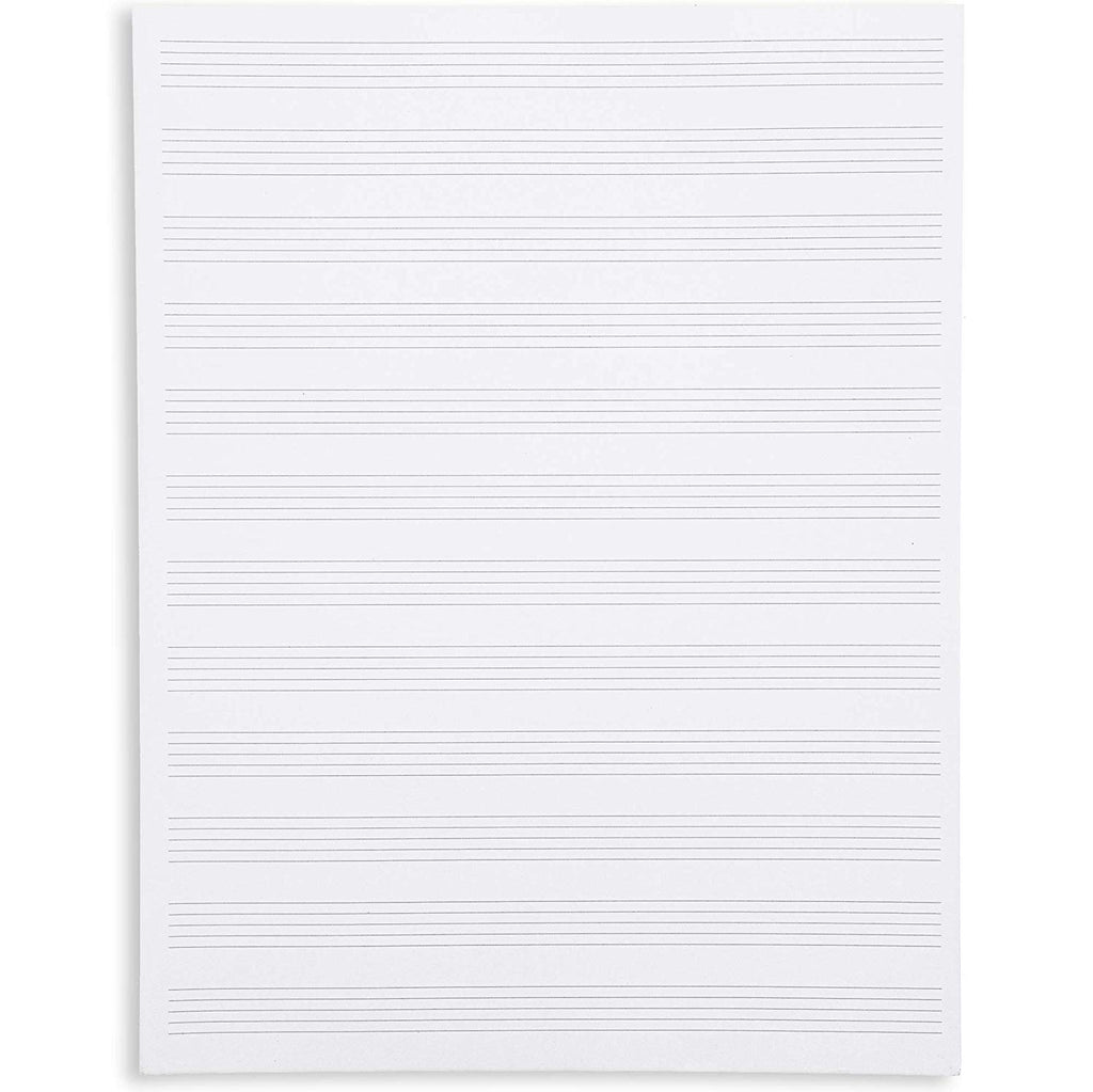 Blank Sheet Music Notebook Pad, Letter Size (8.5 x 11 in, 96 Sheets)