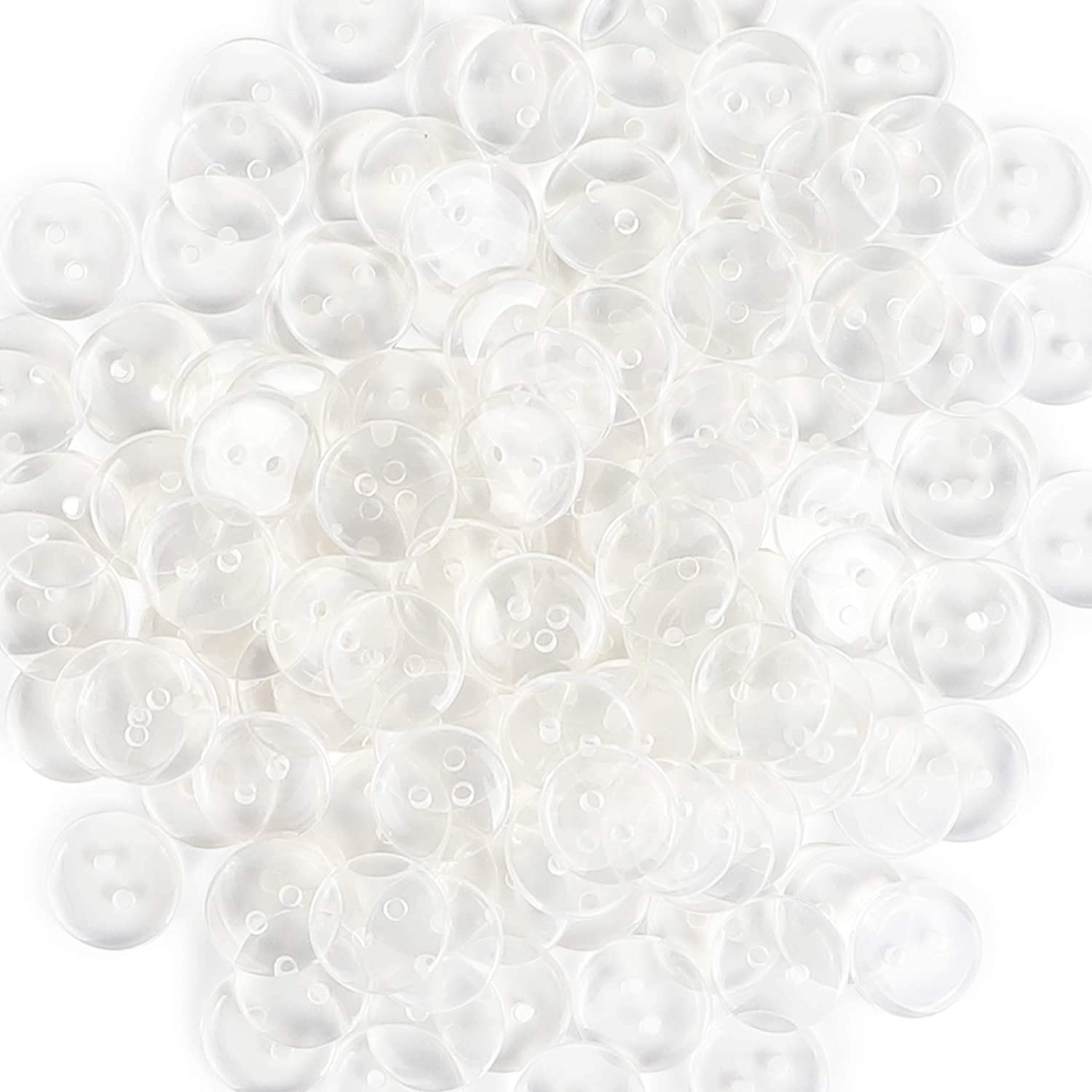 Clear Resin Buttons with 2 Holes for DIY Crafts, Sewing Supplies (10mm –  BrightCreationsOfficial