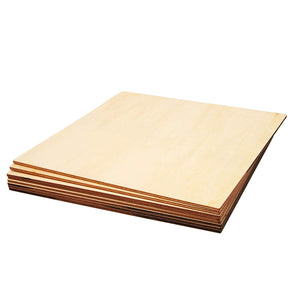 Wooden Squares for Crafts, Panel Board (8 x 8 in, 8-Pack)