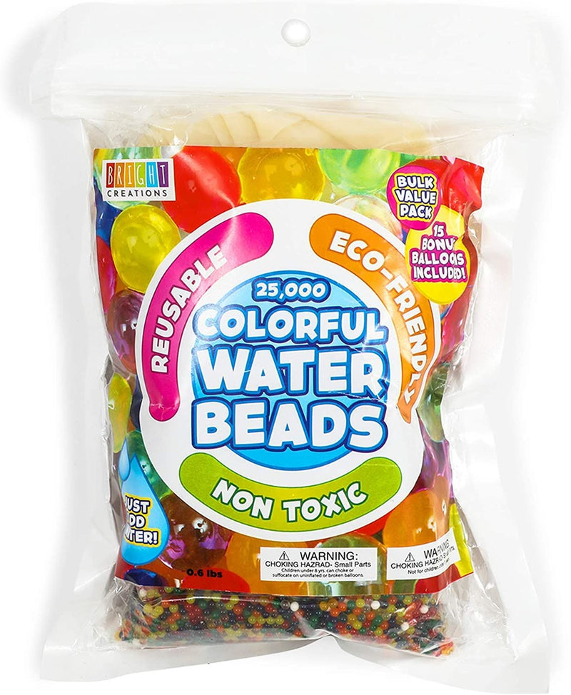 25,000 Beads Water Beads with 10 Balloons for Kids, Sensory Toys