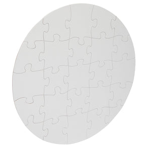 12 Pack Round Blank Jigsaw Puzzles for DIY Crafts, 25 Pieces (12 In)