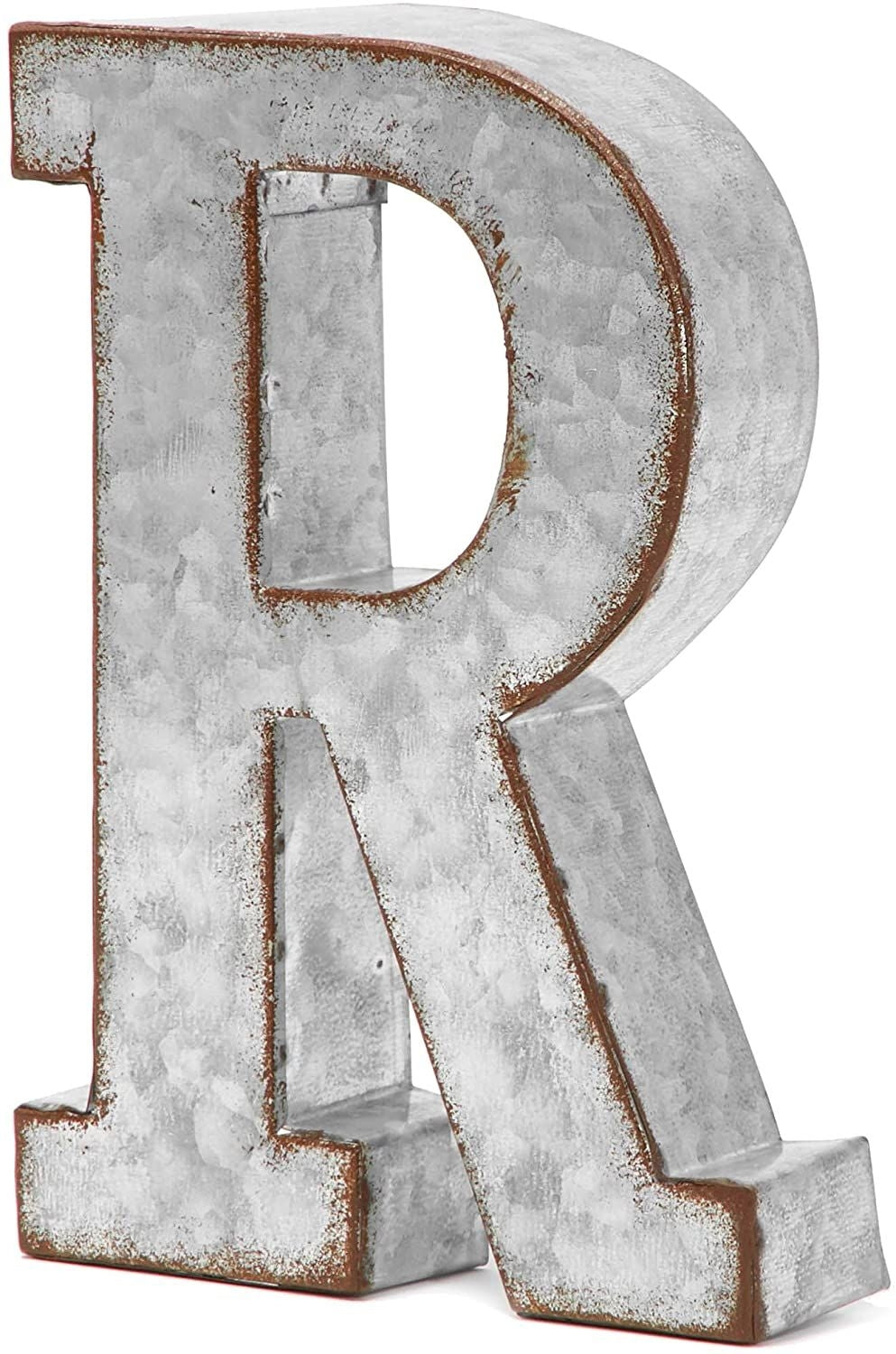 Galvanized Metal Letters for Wall Decor - 3D Letter A for Hanging or  Freestandin