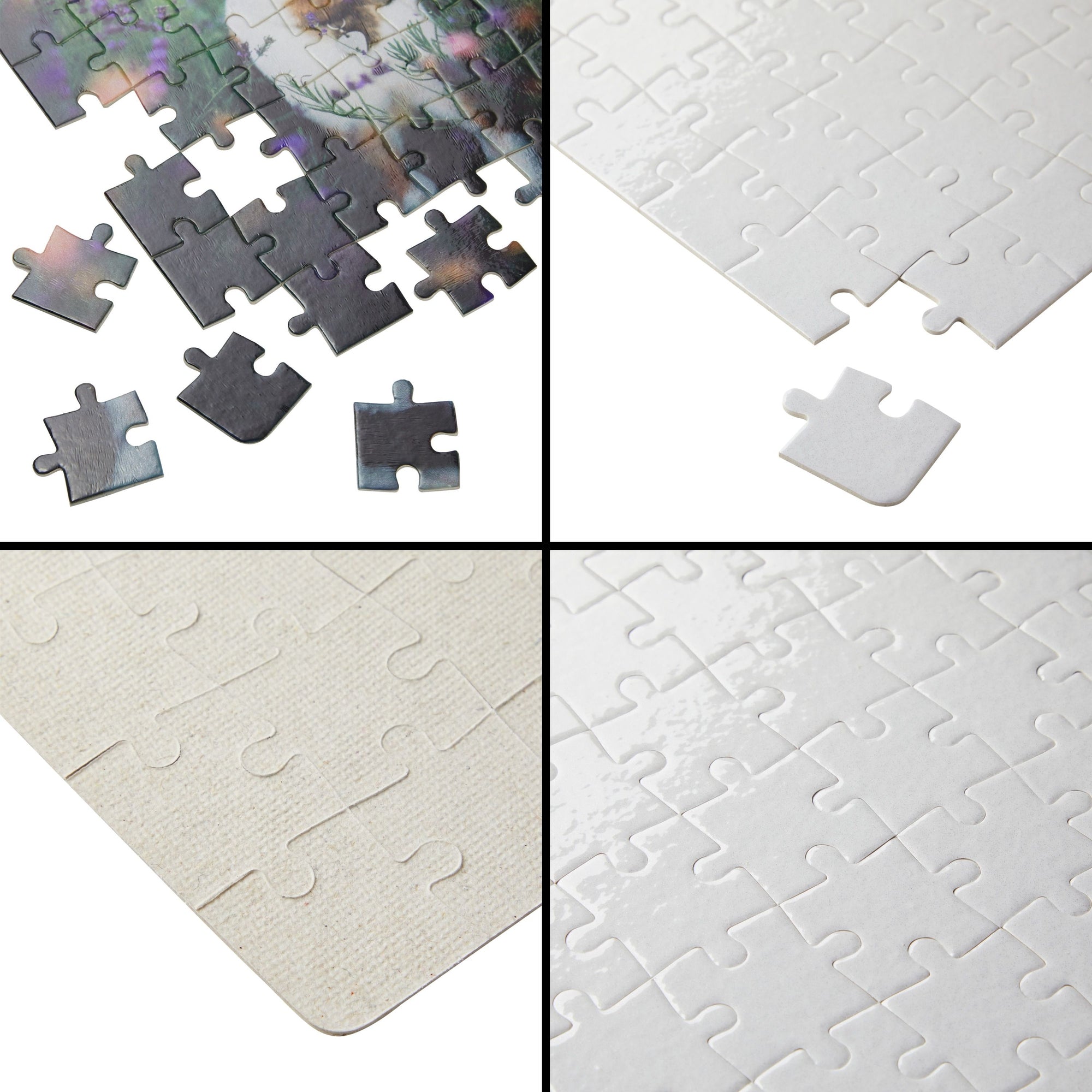 8 Sets Blank Puzzles Rectangle Sublimation Puzzle White Jigsaw Puzzle DIY  Custom Puzzle for Heat Press Thermal Transfer (A5-12)