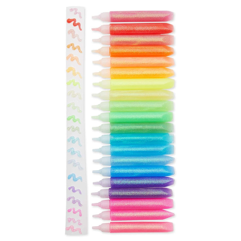 Glue with Glitter Pens for Art and Crafts, 20 Neon Colors (0.35 oz, 100 Pack)