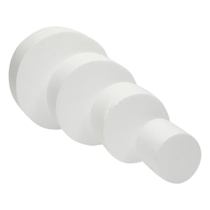 Foam Cake Dummies for Decorating, Display, 4 Tiers of 4" 6" 8" 10" Dummy Wedding Cake Rounds (14.4 Inches Tall)