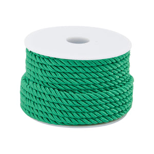Green Twisted Cotton Rope for Macrame Crafts, 0.2 In Diameter (18 Yards, 2 Pack)