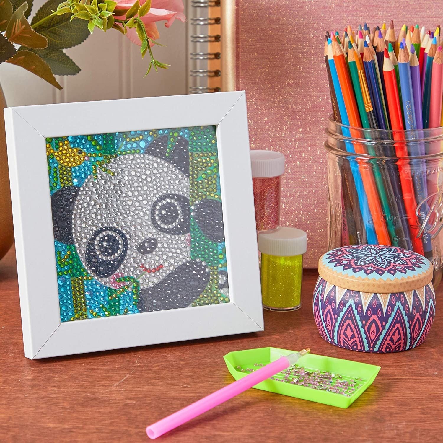 Panda 5D Diamond Painting Kits with Frame, DIY Arts and Crafts