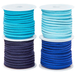 30 Pack Leather Cord Lacing for Jewelry Making, DIY Crafts (5.5 Yards/Spool, 30 Colors)