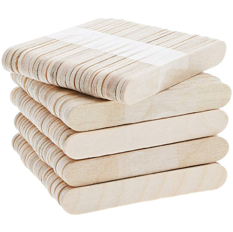 Mini Wood Popsicle Sticks for Crafts (0.4 x 2.5 Inches, 300 Pack)