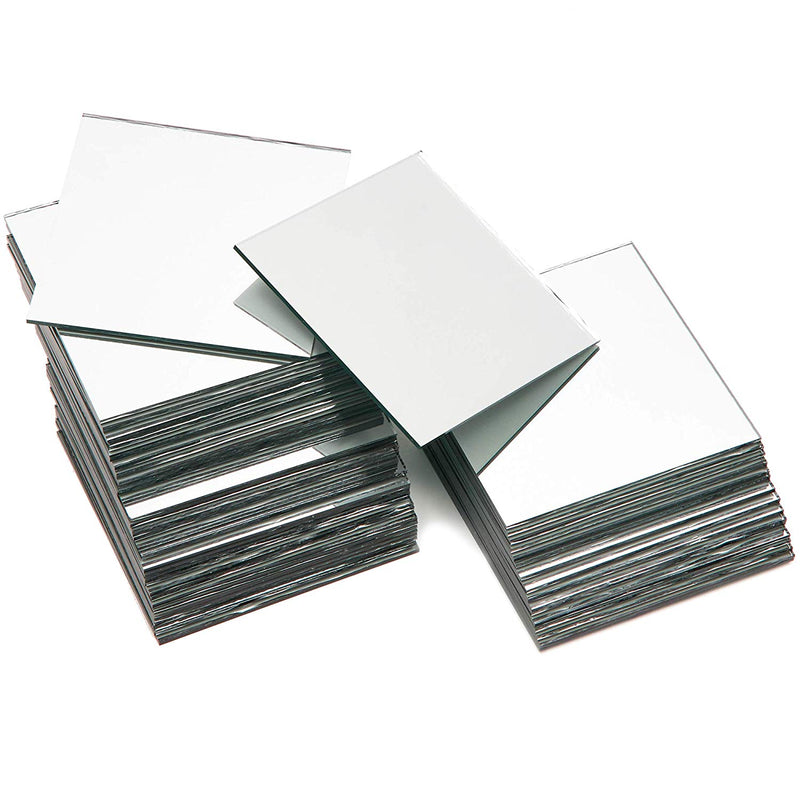 Square Mirror Tiles for Home Decor and DIY Crafts (3x3 Inches, 50