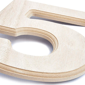 Wood Numbers for Crafts, Wooden Number 5 (12 in)
