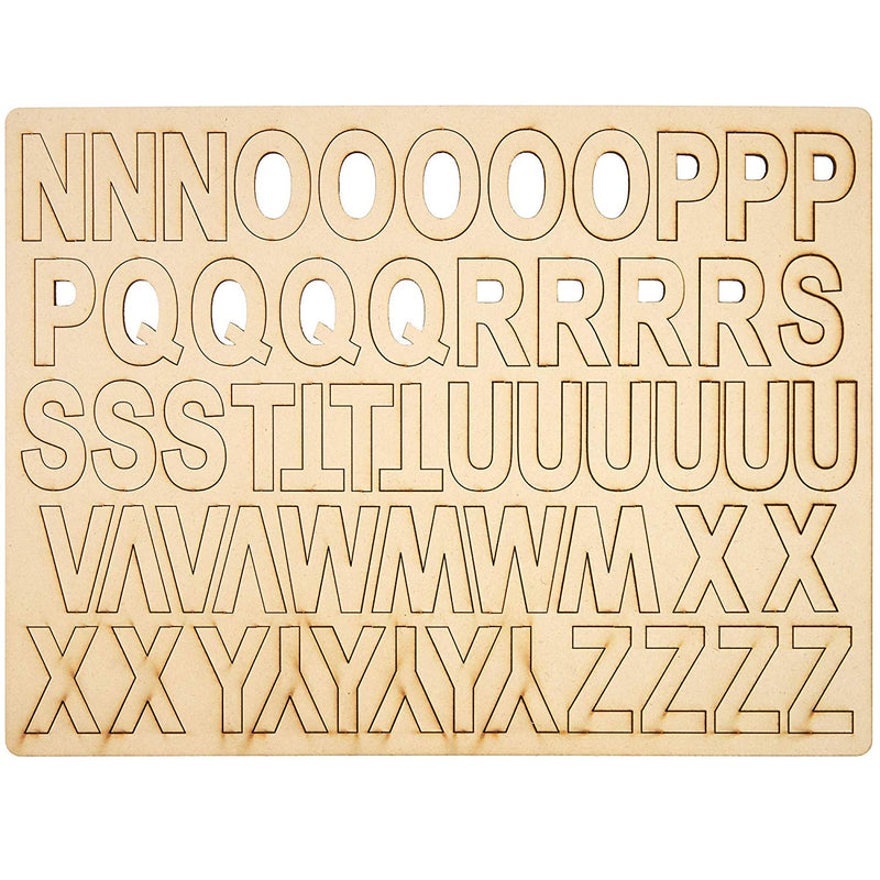 Wooden Alphabet Letters, Letters A-Z (2 in, 120 Pieces)
