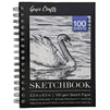 3-Pack Perforated Art Sketchbook for Drawing, 5.5x8.5 Inch Spiral Bound Notebook for Doodling, Drawing, Art Pads with Acid-Free Paper, 100 Ivory Color Sheets Each, 68lb/100gsm