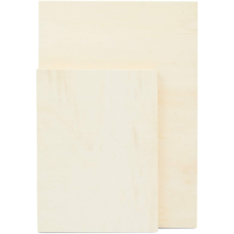 Bright Creations Unfinished Wood Canvas Boards for Painting, 12 x 17 and 9 x 12 in (4 Pack)