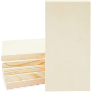 6 Pack Unfinished Wood Canvas Boards for Painting, Blank Deep Cradle 6x12 Panels for Art, Wall Decor (0.85 In Thick)