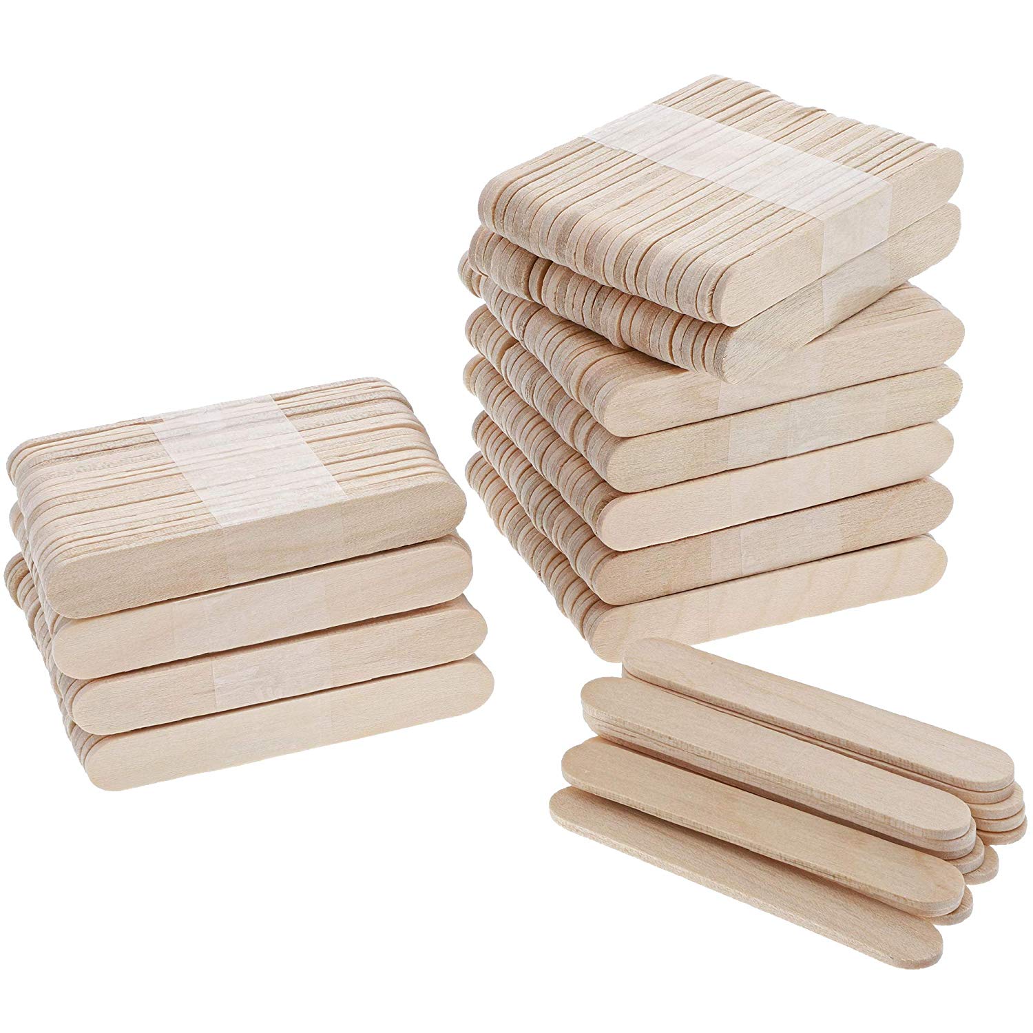 300 Pack Small Wooden Popsicle Sticks for Crafts, Bulk Small Wood