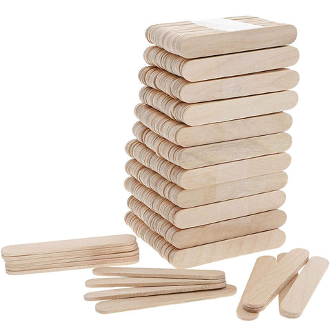 300 Count Mini Wooden Craft Sticks Bulk, Wood Ice Cream Popsicle Stick for Crafts, 2.5 x 0.4 in, Brown