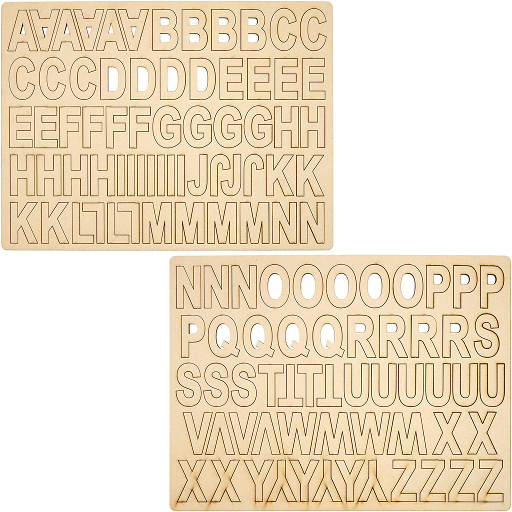 Wooden Alphabet Letters, Letters A-Z (2 in, 120 Pieces)