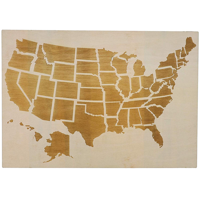 Wooden Cork Board Travel Map with 100 Decorative Push Pins (16.5 x 11. –  BrightCreationsOfficial
