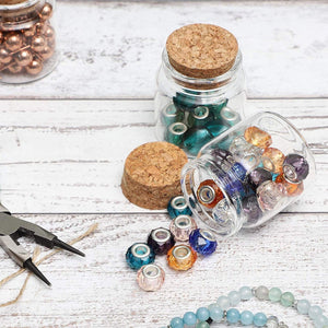 12 Pack Small Glass Jars with Cork Lids, 50ml Mini Bottles for DIY Crafts, Party Favors, Sand