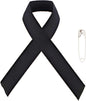 Bright Creations Awareness Ribbons with Pins, Black, 250 Pack