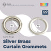 Silver Grommets, Eyelet Rings (0.8 Inch, 100 Pieces)