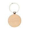 Round Wooden Keychain Blanks for DIY Key Ring Crafts (2.9 x 1.5 x 0.3 In, 20 Pack)