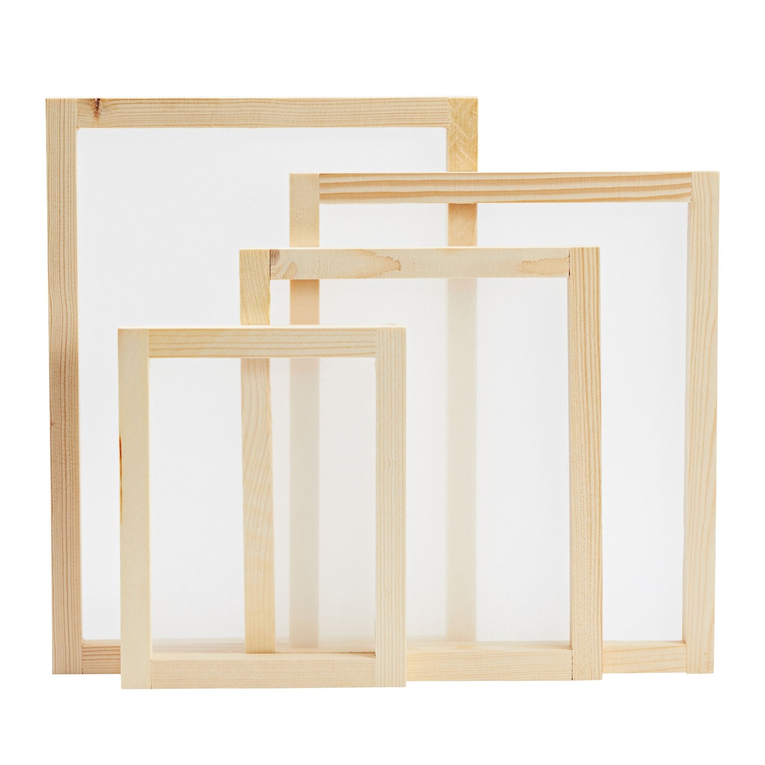 3 Pack Wood Silk Screen Printing Frame Kit for Beginners and Kids, 8x10  Wood Frame, 110 White Mesh