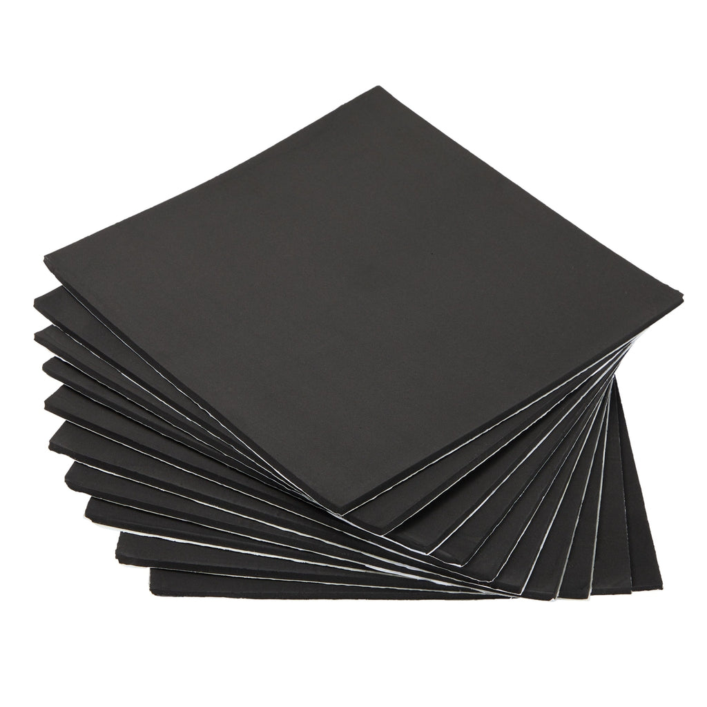 10 Pack Adhesive 1/4" Thick Neoprene Rubber Sheets, 12"x12" Sponge Foam Pads for DIY Cosplay
