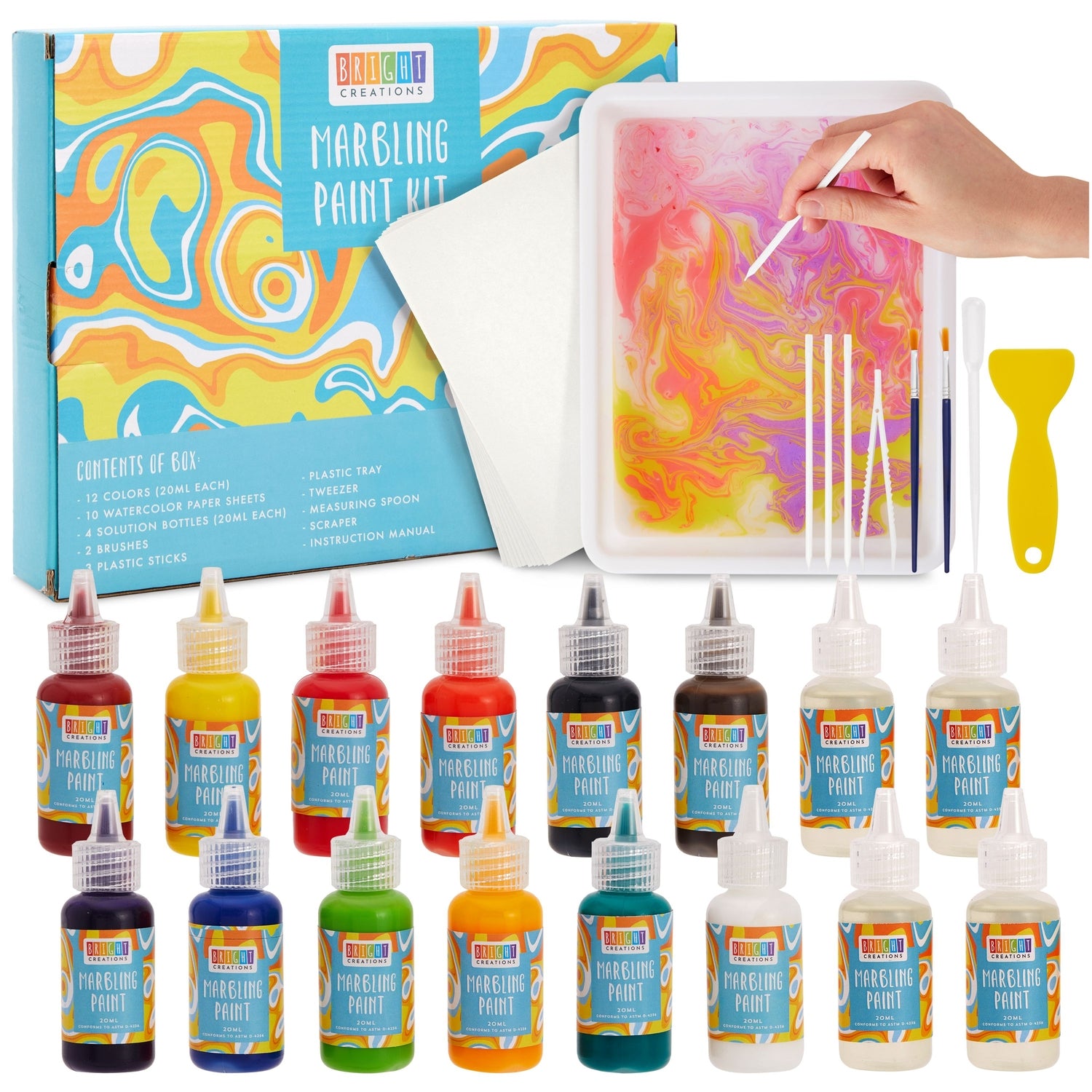 Canvas Painting Kit for Kids with Acrylic Paints, Wood Easels