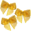 Mini Satin Ribbon Bows with Self-Adhesive Tape (Gold, 1.5 Inches, 200-Pack)