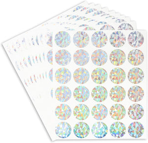 Bright Creations Holographic Scratch Off Stickers (300 Pack,1 in.)
