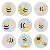 1000 Pieces Bumble Bee Stickers for Kids, Classroom Reward, DIY Crafts, Round, 9 Designs (1.5 In)