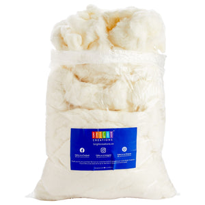 Wool Batting for Stuffing Animals, Crafts, Cushions, Pillow Filler, Needle Felting (16oz, Natural White)