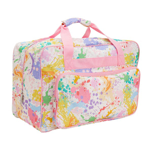 Pastel Watercolor Sewing Machine Carrying Case and Accessories Organizer (18.1 x 9.4 x 12.2 In)