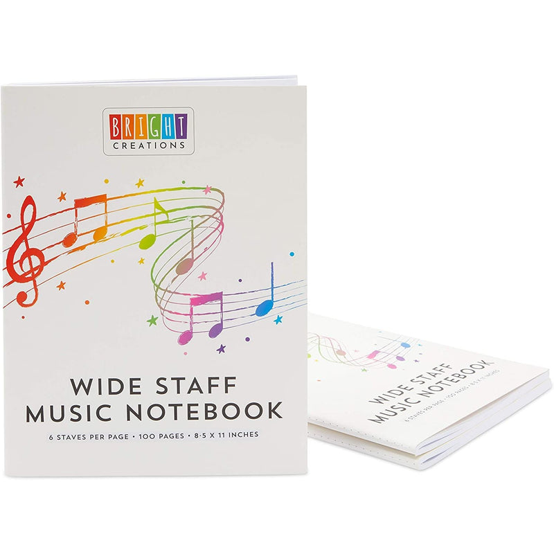 Music Composition Notebooks, Manuscript Staff Paper for Kids, 50 Sheets (3 Pack)