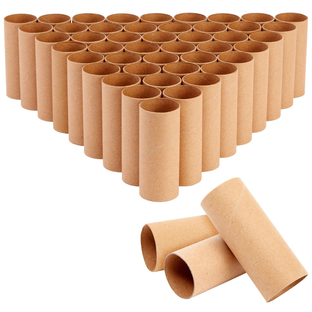 48 Pack Empty Toilet Paper Rolls for Crafts, Brown Cardboard Tubes for DIY, Classrooms, Dioramas (1.6 x 4 In)