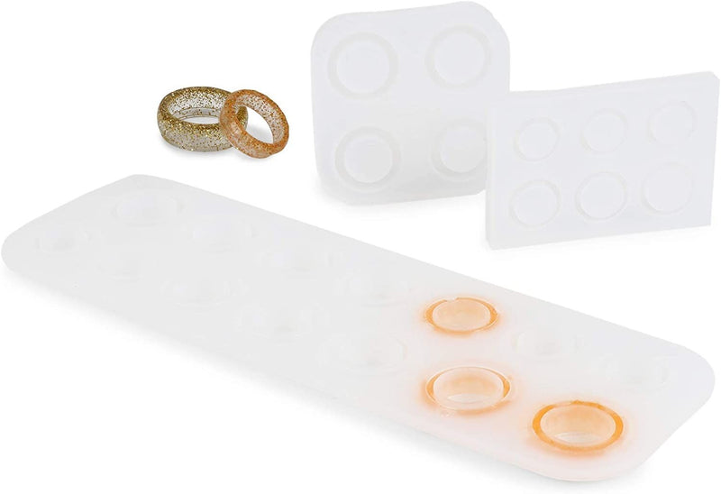 Silicone Making Kit for Resin Rings, DIY Jewelry (3 Pieces)