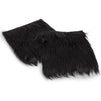 Black Faux Fur Fabric Square Patches for Crafts, Sewing, Costumes, Seat Pads (10 x 10 in, 2 Pack)