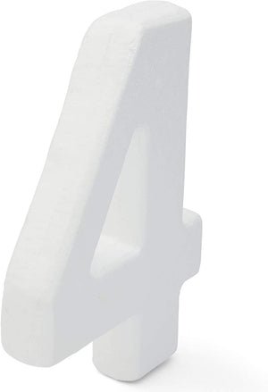 Foam Numbers for Crafts, Number 4 (White, 12 in)
