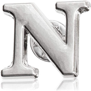 6 Pack Monogram Alphabet Letter N Brooch Pins, 0.8 inches Silver Initial Clothespins Lapel Pin Badge Collar for Men and Women Crafts, Custom Name, Accessories, Embellishment