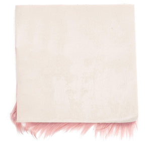Pink Faux Fur Fabric Square Patches for Crafts, Sewing, Costumes, Seat Pads (10 x 10 in, 2 Pack)