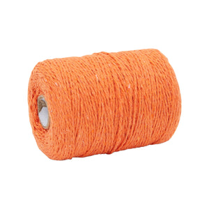 Orange Cotton Twine, String for Crafts, Macrame, Gifts (2mm, 218 Yards, 2 Spools)