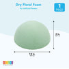 Dry Floral Foam Half Circles for Arts, Crafts (7.8 Inches, Green, 1 Piece)