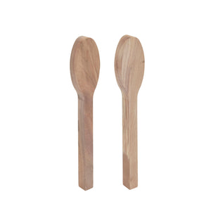 Blank Wood Carving Spoons for Whittling (10.2 x 2 In, 2 Pack)